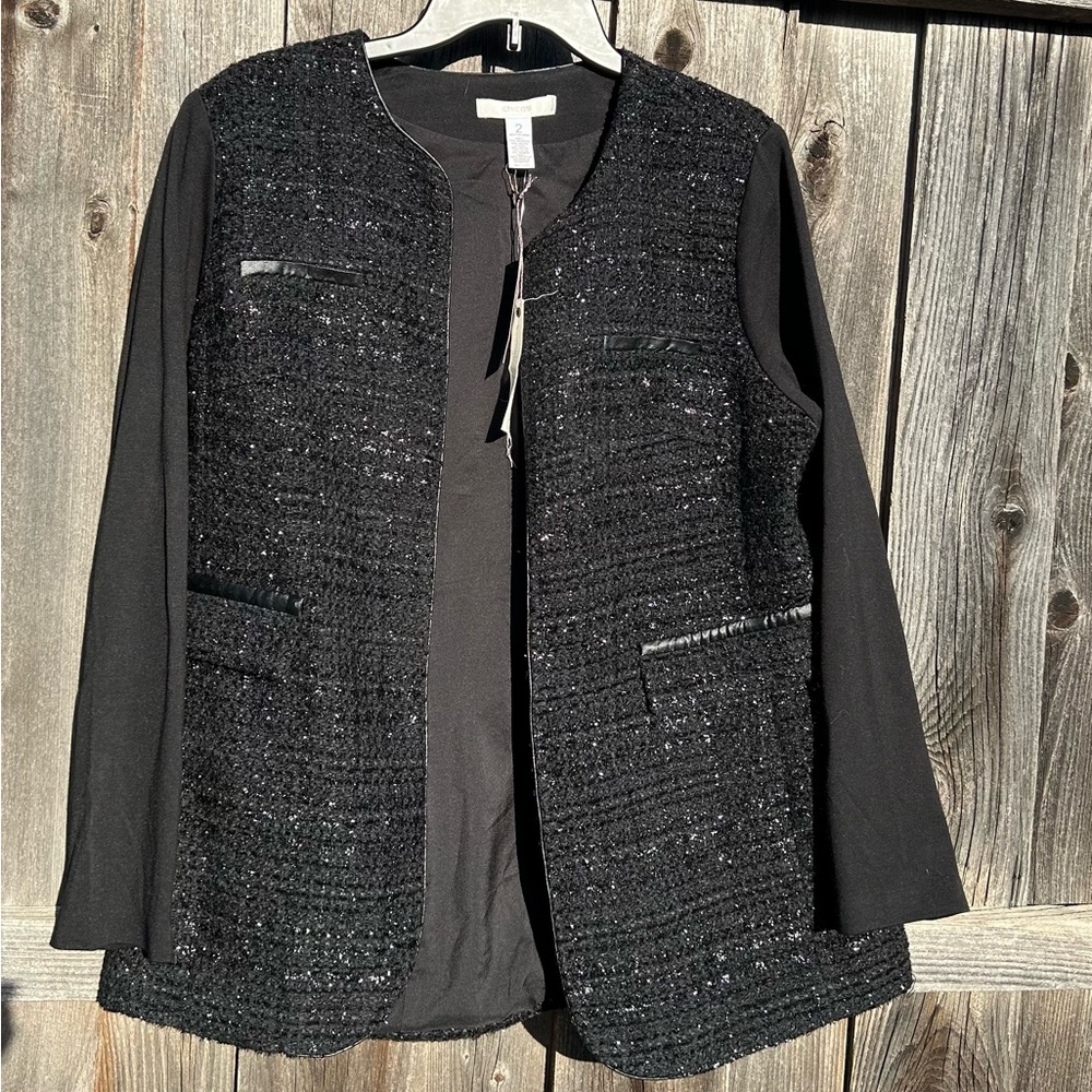 NWT Chico mixed media jacket.